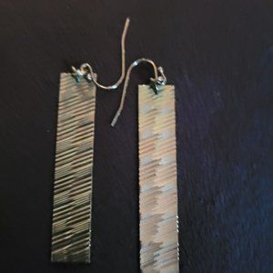 Silver Etched Earrings